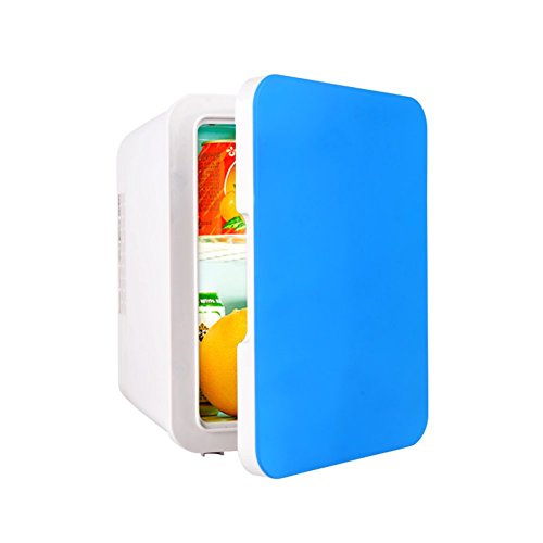 LE Mini Fridges 5L mini micro refrigerator Car heating and cooling box Car home Cosmetic refrigeration Student dormitory small power refrigerator,blue_242517.5cm