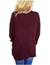 ChainJoy Kimono de manga 3 4 para mujer, con parte frontal abierta, transpirable, estilo casual