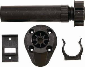 Ironmongery World Set of 4 Adjustable Black Plastic Kitchen Cabinet Cupboard ...