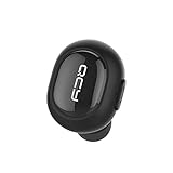 [Mini Bluetooth Earbud] QCY Wireless Invisible Headphones Headset With Mic, Hands-free Stereo noise canceling for Apple iPhone 7, 7 Plus, 6 Plus, 5S, 4S, and Android Phones - Black