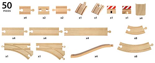 BRIO World 33772 Großes Schienensortiment 50 Teile - Schienen Set Eisenbahn - Kleinkindspielzeug empfohlen für Kinder ab 3 Jahren – Bild 7