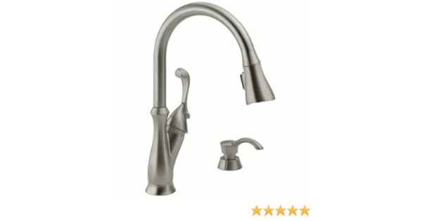 Amazon Com Delta 19950z Sssd Dst Arabella High Arc Pull Down