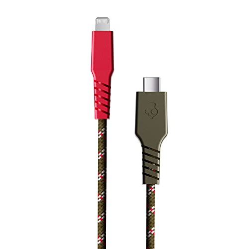 Skullcandy Line+ Braided Lightning Cable, 15W USB C to Lightning, 6ft - Standar…