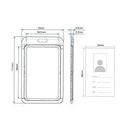 Vertical ID Card Badge Holder with Detachable