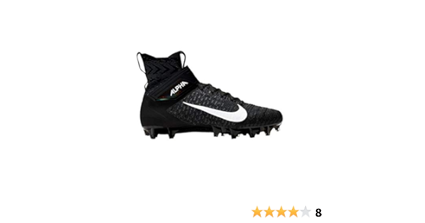 Amazon Com Nike New Men S Alpha Menace Elite 2 Football Cleats Black White Grey Size 14 M Football
