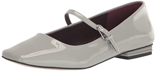 Franco Sarto Womens Tinsley Mary Jane Flat Elliot Grey Patent 7 M
