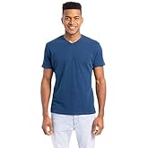 ayaecofashion AYA | Men's Organic Pima Cotton V-Neck T-Shirt | Natural Blue M