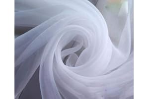 SEDONA DESIGNZ, INC. 120" Wide (10ft Wide) Sheer Voile Chiffon Fabric - Perfect for Draping Panels and Masking for Weddings & Events - White by The Yard (5 Yards)