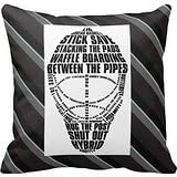 Hockey Goalie Mask Typography Throw Pillow Case