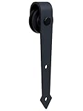 TMS Black Modern Steel Sliding Wooden Door Roller Hardware Replacement Part Bracket