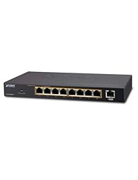 Planet gsd-908hp 8-port 10 100 1000 Gigabit Ethernet PoE 802.3 at PoE Switch Plus 1-Port Gigabit Ethernet Switch (120 W con fuente de alimentación externa)