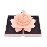ChouZZ 3D Rose Ring Box Folding Rotating Flower Ring Box - for Valentine 