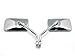 DLLL Motorcycle Chrome Rearview Side Mirrors 10mm Adapter Mount for Honda Shadow Cruiser Harley Davidsons Suzuki Honda Kawasaki Yamaha