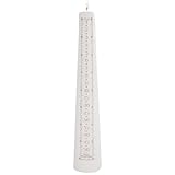 Celebration Candles Wedding Unity 15-Inch 1 to 50 Year Numbered Countdown Anniversary Candle, White