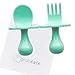 Grabease Baby & Toddler Spoons - Silverware, Utensils, BPA-Free & Phthalate-Free - 1 Set, Mint Baby Spoons - Toddler Utensils 1 Year Old