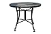 Outdoor Interiors Slate Mosaic Accent Table with Metal Base, 24-Inch, Charcoal