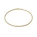 Bling Jewelry Strong Cable Rope Chain Anklet Ankle Bracelet For Women Yellow 14K Gold Plated .925 Sterling Silver 10 Inch Made in Italy