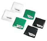 3 pairs of COSMOS ® Bos Tone cotton sports basketball wristband / sweatband wrist sweat band/brace-White/Green/Black