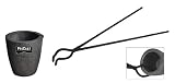 No 3-4 Kg Clay Graphite Foundry Crucible Kit w/ 19" Hinge-Style Foundry Crucible Tongs Gold Silver Metal Refining Casting Tool