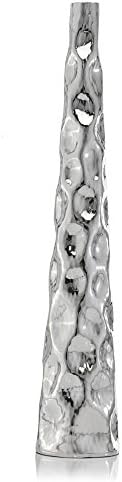 Modern Day Accents 6234 Abollado LG Tapered Silver Vase