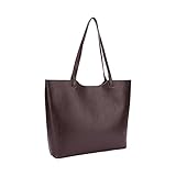 ANNA JONES Women's Designer Tote Shoulder Bags Soft PU Leather handbag Large Size Brown Colour