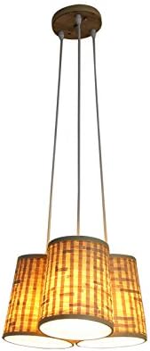 GYP Bambus gewebte Kronleuchter, Tischdekoration Lampe Wohnzimmer