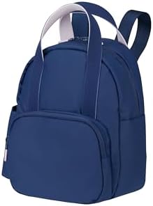 Puffypop - Mochila Mini Feminina (35 cm, 8,5 L) - Compartimento para AirPods e Tablet - 2 Porta-Garrafas - Azul (Azul-marinho)