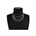 Monily Bar Layer Choker Necklace Created-Pearl Y Necklace for Women
