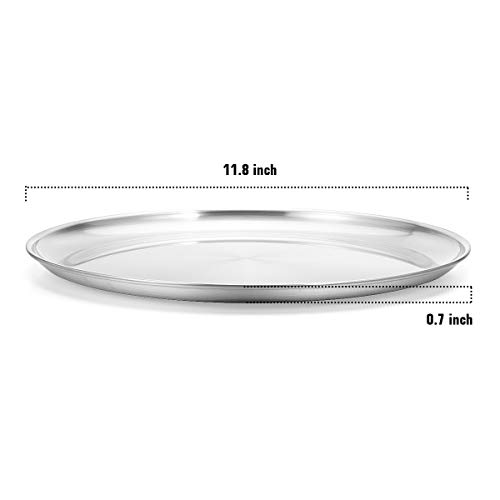 Deedro Pizza Baking Pan Pizza Tray 12 inch Stainless Steel Pizza Pan