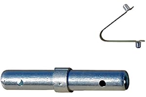 CBM SCAFFOLD 10 Scaffolding Coupling Pin 1-1/4"OD x 9"L with 1" Collar and 10 Spring Retainers Locking Pins Scaffold