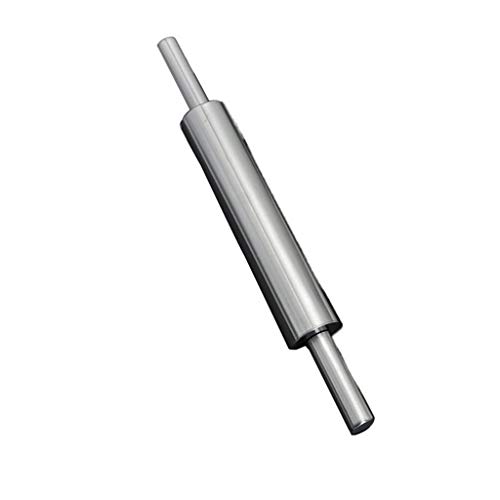 Chercherr Rolling Pin, Safe And Durable Smooth Home Metal Stainless Steel Rolling Pin For Baking Fondant Pie Cookie Cooking Assistant (C)