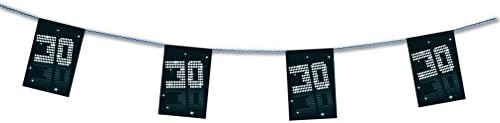Party Deco VIP 30th Birthday Paper Bunting 15ft