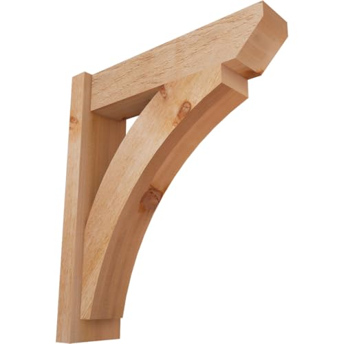 6"W x 22"D x 26"H Thorton Slat Rough Sawn Outlooker, Western Red Cedar