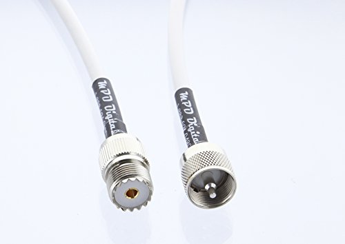 MPD Digital RG8x-W-so239-PL259-10ft Marine Radio VHF and Ais Antenna Extension Cable, 6 Ft