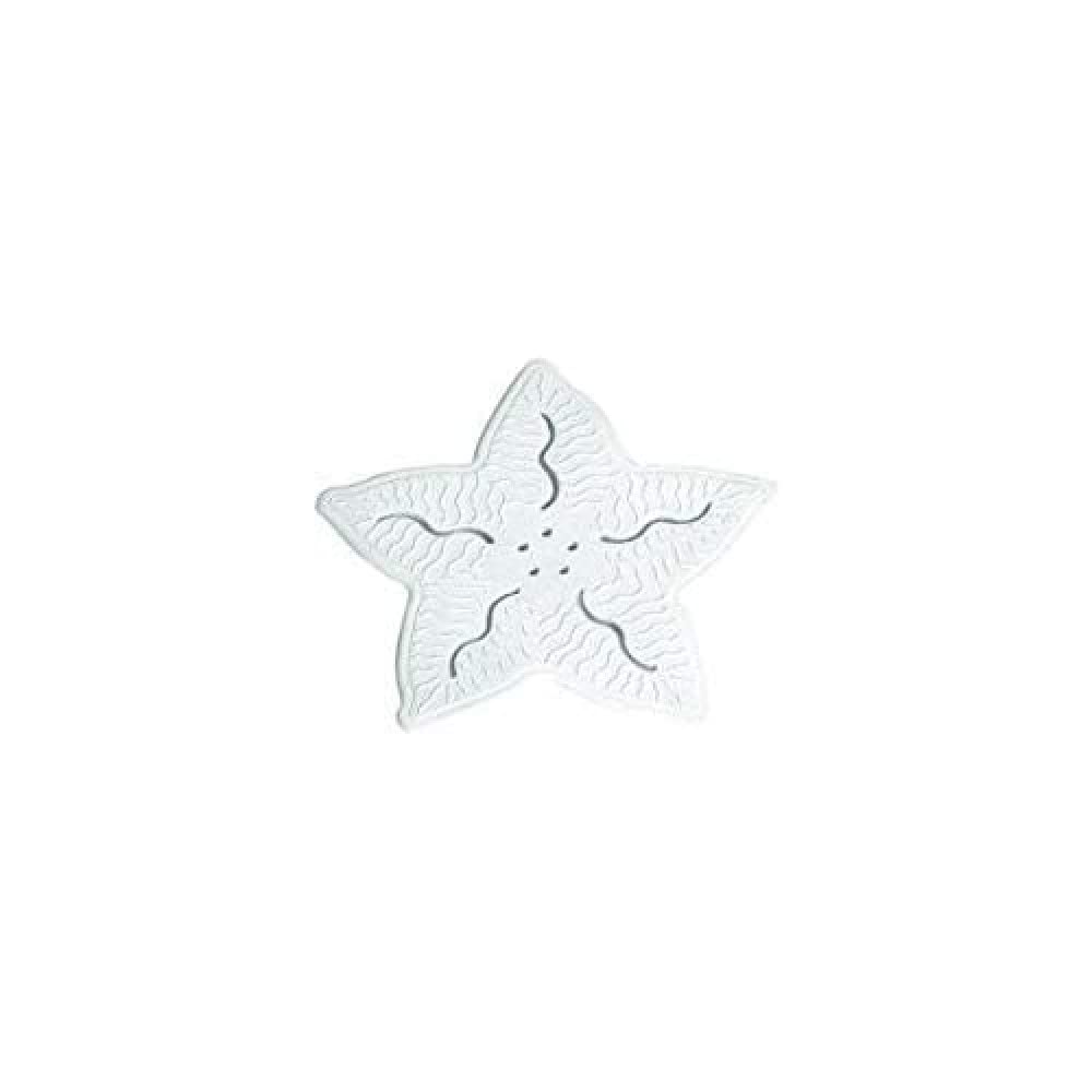 MSV "Stars Non-Slip Bath Mats, White, Set of 5