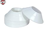 KRD 25 Pack Mini Disc Cones White for Soccer Drills ,Agility Training, Football, Kids, Field Marker