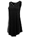 AMORE ALLFY Women's Sleeveless Sexy Cross Neck Tunic Top
