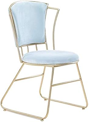 Iron Art Makeup Chair Girls Dressing Table Dining Chair Vanity 1pcs Non Slip For Restaurant Club Balcony Bar Stool Lounge Blue Buy Online At Best Price In Uae Amazon Ae