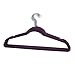 BriaUSA Velvet Suit Clothes Hangers Multipurpose Slim with Notched Shoulders & Swivel Chrome Hooks – Purple – Set of 10