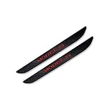 CoolKo Newest and Improved Car Door Sills Protection Kit Carbon Fiber Stickers for Tesla Model S - Black & Red Combination Color