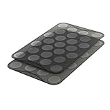 Mastrad Macaron Baking Sheet - 25 Small Ridges with Filling Marks - Set of 2