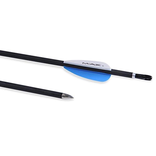 M.A.K [Carbon Arrows] 28-Inch 0.236 inch Diameter Outdoor Target Practice Archery Hunting Arrows with Adjustable Nocks for Compound & Recuve Bow(Pack of 12) - Thumbnail 4