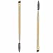 Kingfansion 1PCS Makeup Bamboo Handle Double Eyebrow Brush + Eyebrow Comb