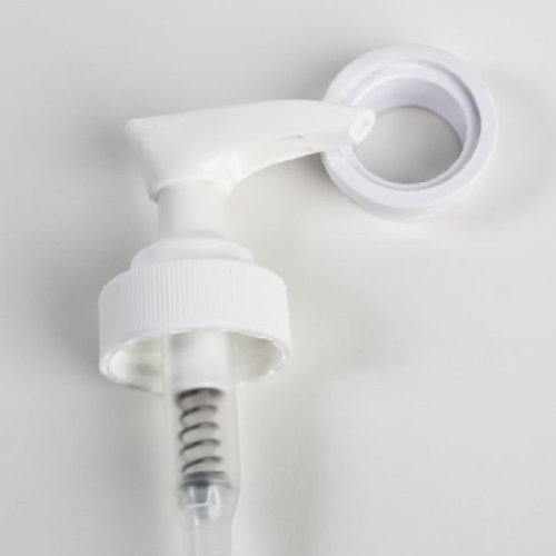 White Dispenser Pumps and Collars for Soap and Lotion Jars or Bottles - 6 Sets (Includes 6 Pumps with 6 Collars) - These Are the Soap Pumps That Are Used to Make Caning Jar Soap and Lotion Dispensers