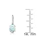 Sterling Silver Created Opal Oval Leverback Earrings