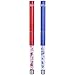 Ycyan 2Pcs Oval & Flat UV Gel Nail Brush Set Rhinestone Handle Professional Nail Art Design Brushes Multi-colored Size 8
