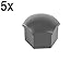 Audi (1995+) Wheel Lug Cap GREY (x5) GENUINE new