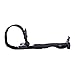 Pettom Tactical Dog Adjustable Collar Military Training Molle Nylon Dog Collar Leash With Handle Steel Buckle 1.0'' (S, Black)