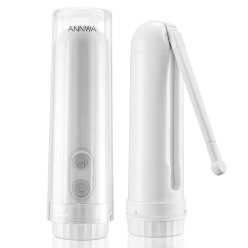 ANNWA Travel Bidet 140ML, Mini Foldable Handheld Personal Portable Bidet, IPX6 Bidet Portable with 180°Round Head, Noise Personal Bidet Toilet Handheld Bidet(شطاف المسافر)