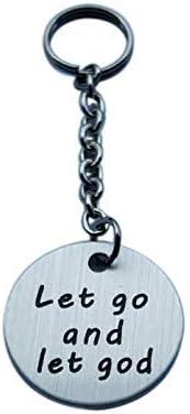 GazeKu Personalized tag with Chain (1 Key Chain + 1 tag)(Let go and let god)